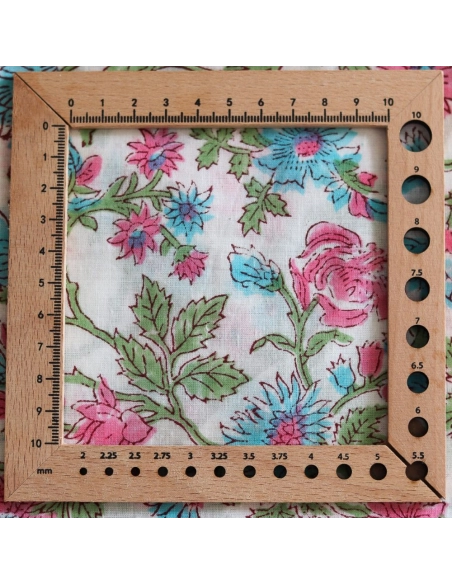 Sanjay - Tissu indien coton hand block traditionnel