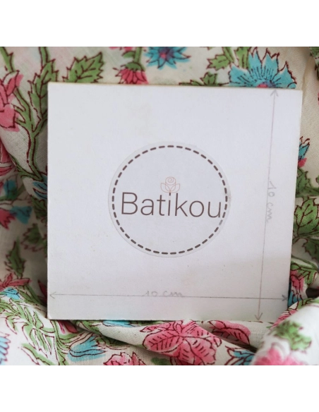 Sanjay - Tissu indien coton hand block traditionnel