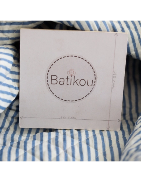 Sanjay - Tissu indien matelassé double face coton hand block largeur 100cm