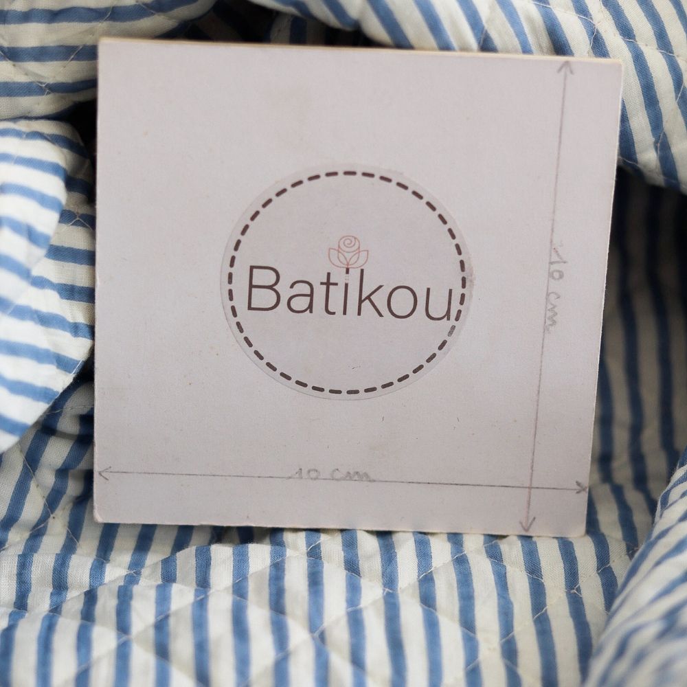 Sanjay - Tissu indien matelassé double face coton hand block largeur 100cm