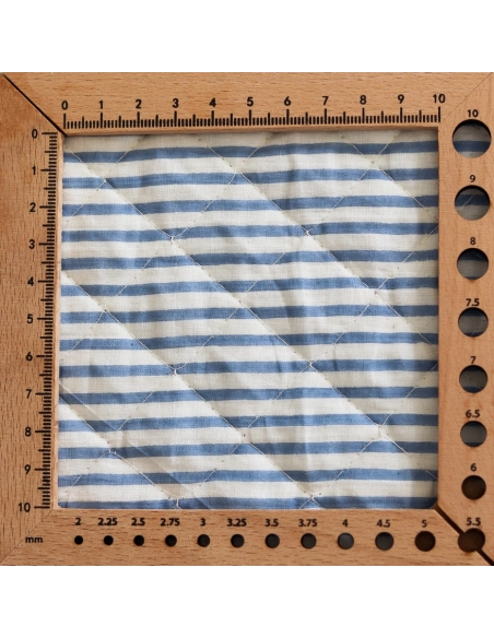 Sanjay - Tissu indien matelassé double face coton hand block largeur 100cm