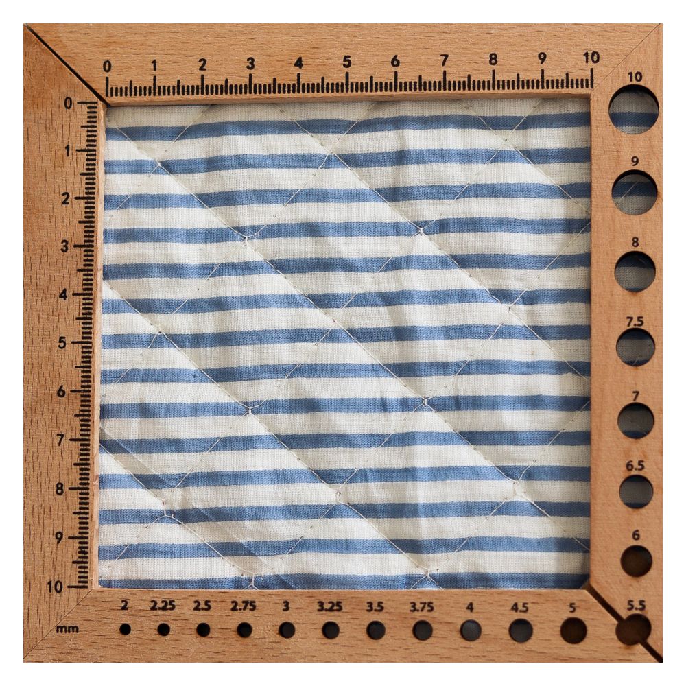 Sanjay - Tissu indien matelassé double face coton hand block largeur 100cm