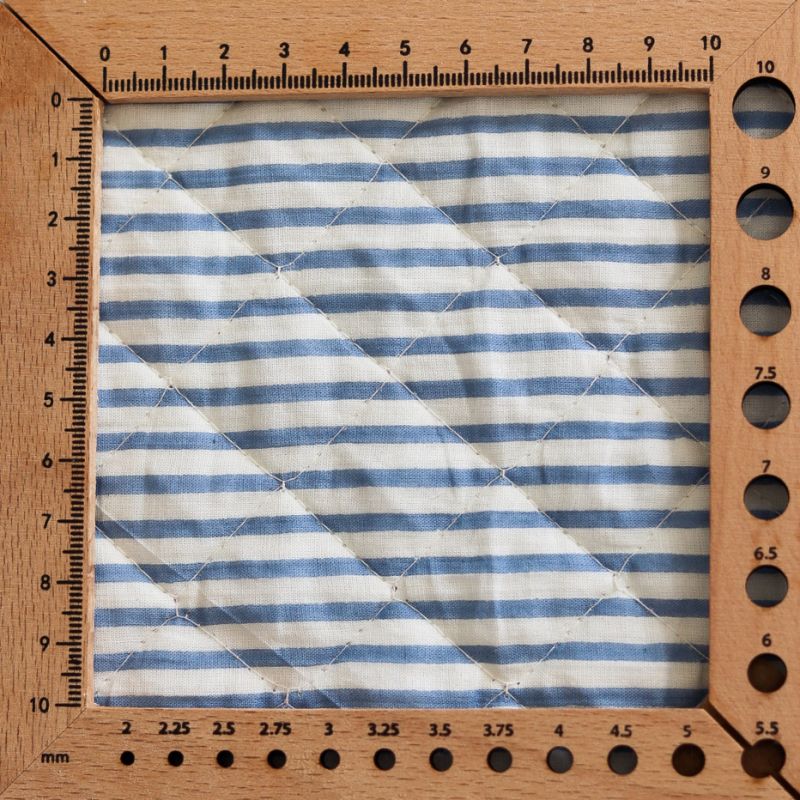 Sanjay - Tissu indien matelassé double face coton hand block largeur 100cm