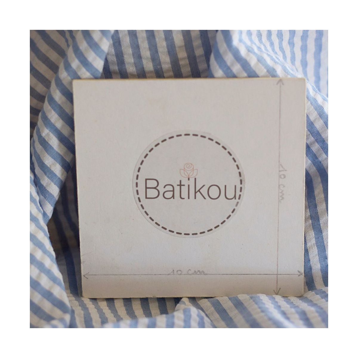 Seersucker / Coton gaufré rayures baby bleu