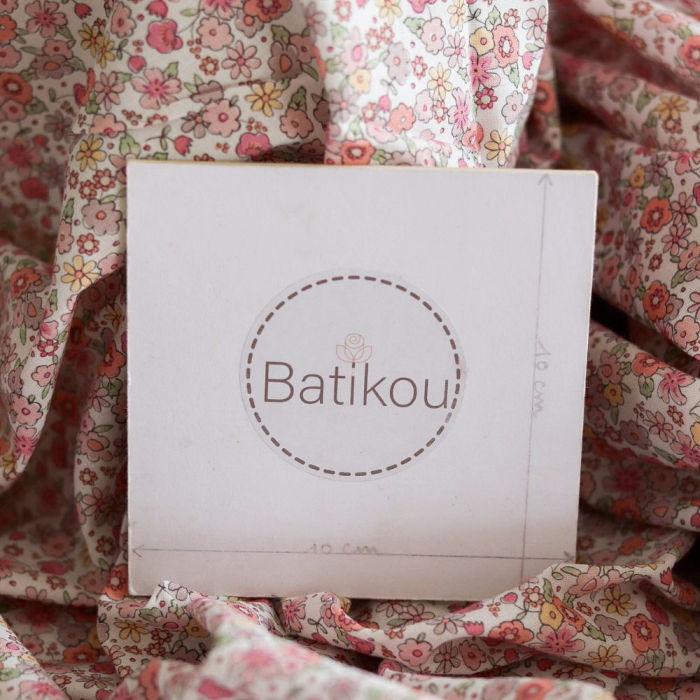 Emilie - Batiste de coton SILKYNE à imprimé fleuri rose