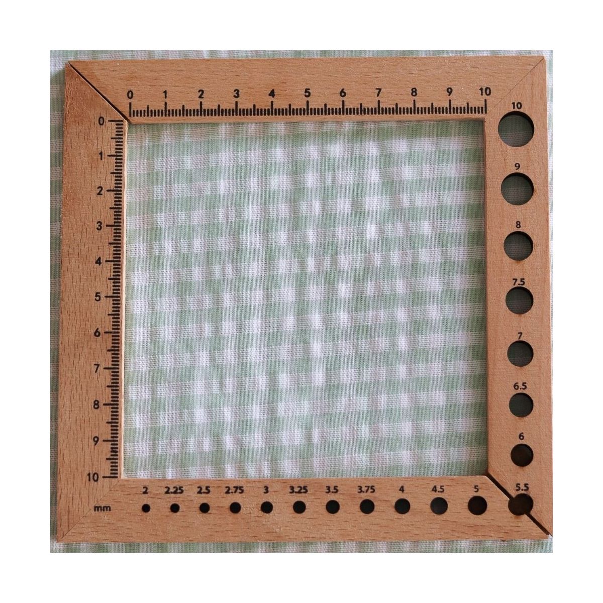 Seersucker / Coton gaufré vichy blanc et vert d'eau