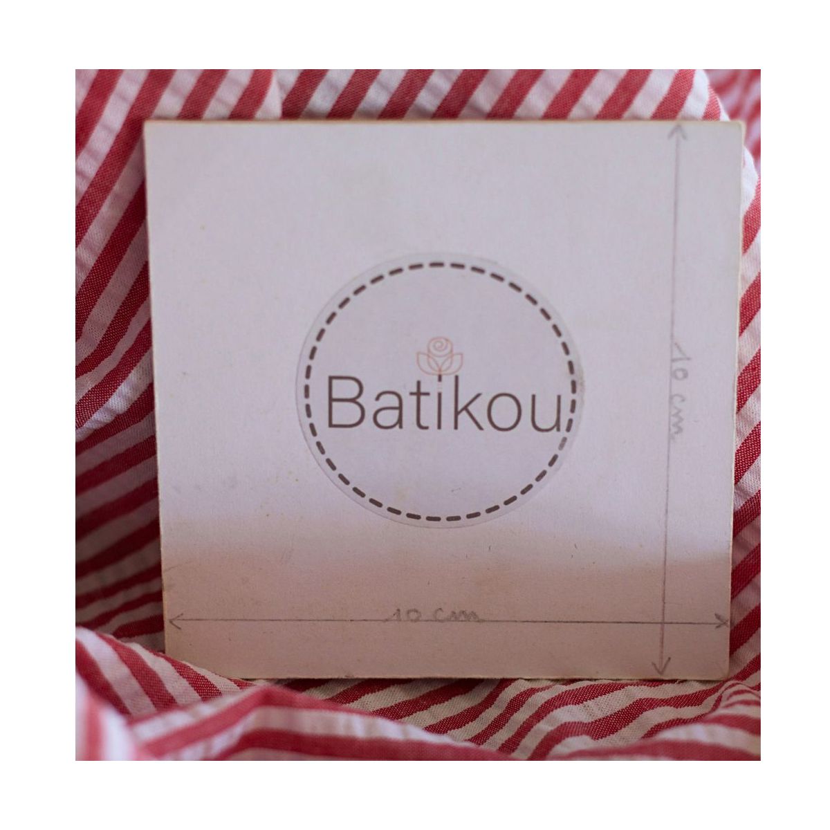 Seersucker / Coton mélangé gaufré rayures blanc et rouge