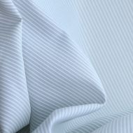 Coton gaufré mélangé à rayures blanc et gris perle