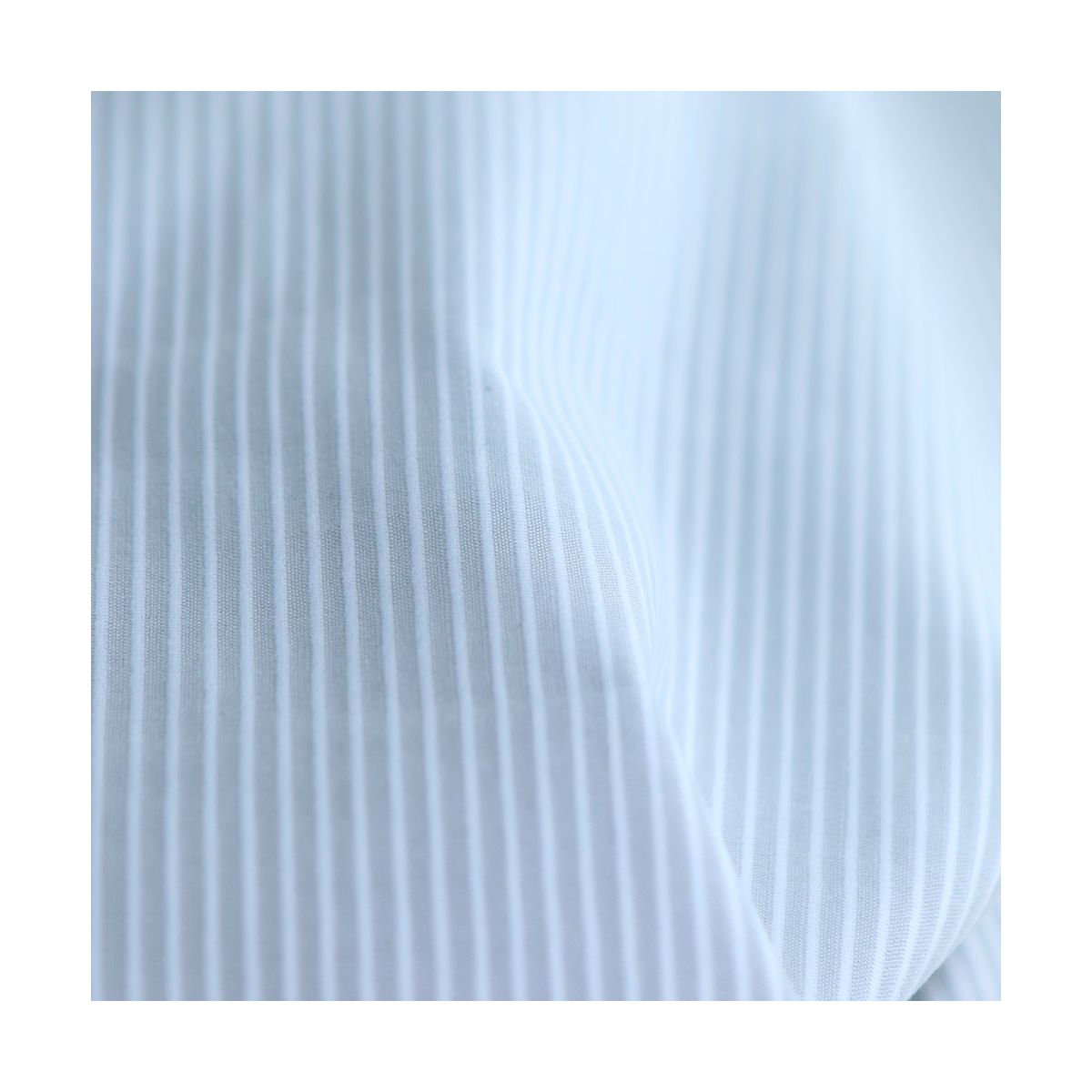 Coton gaufré mélangé à rayures blanc et gris perle Coton gaufré mélangé à rayures blanc et gris perle