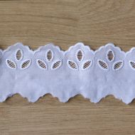 copy of Galon coton broderie anglaise brodé 25mm x 1m blanc