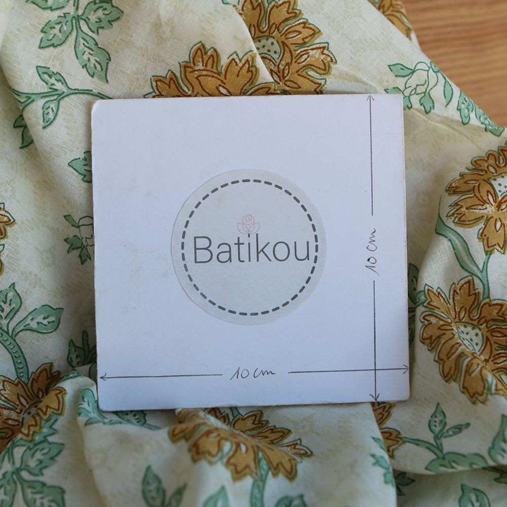 Jivan - Tissu indien coton hand block traditionnel