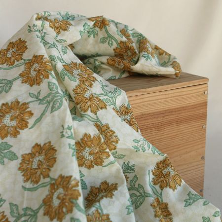 Jivan - Tissu indien coton hand block traditionnel Jivan - Tissu indien coton hand block traditionnel