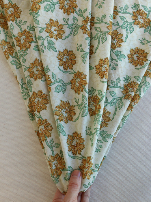 Jivan - Tissu indien coton hand block traditionnel