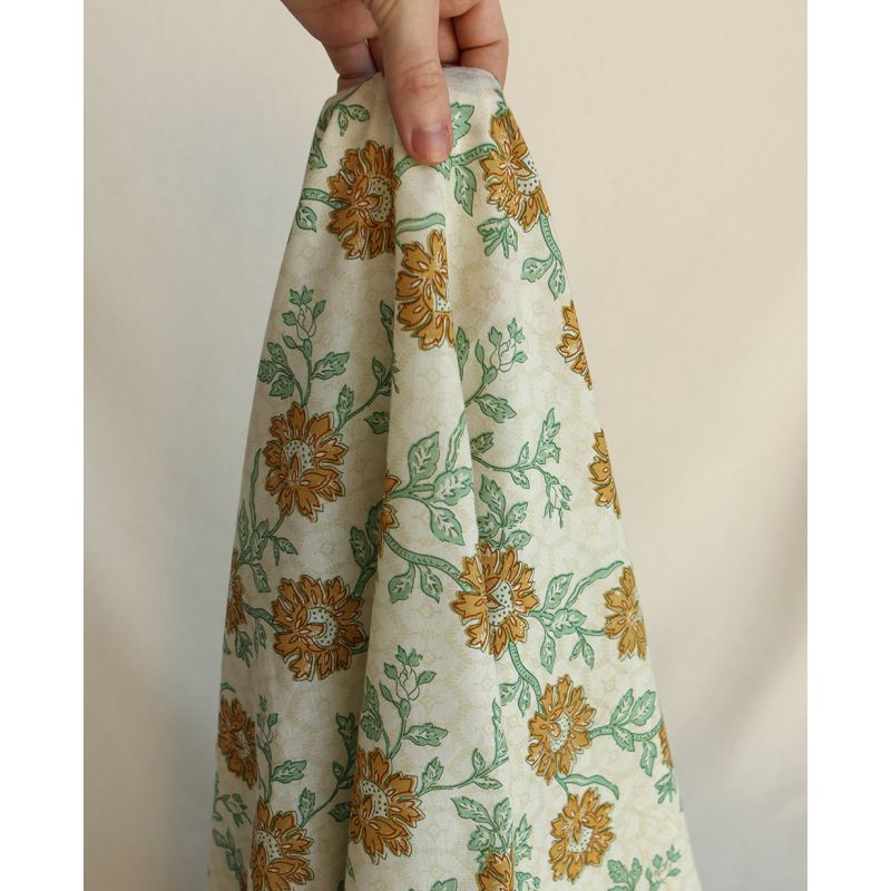 Jivan - Tissu indien coton hand block traditionnel