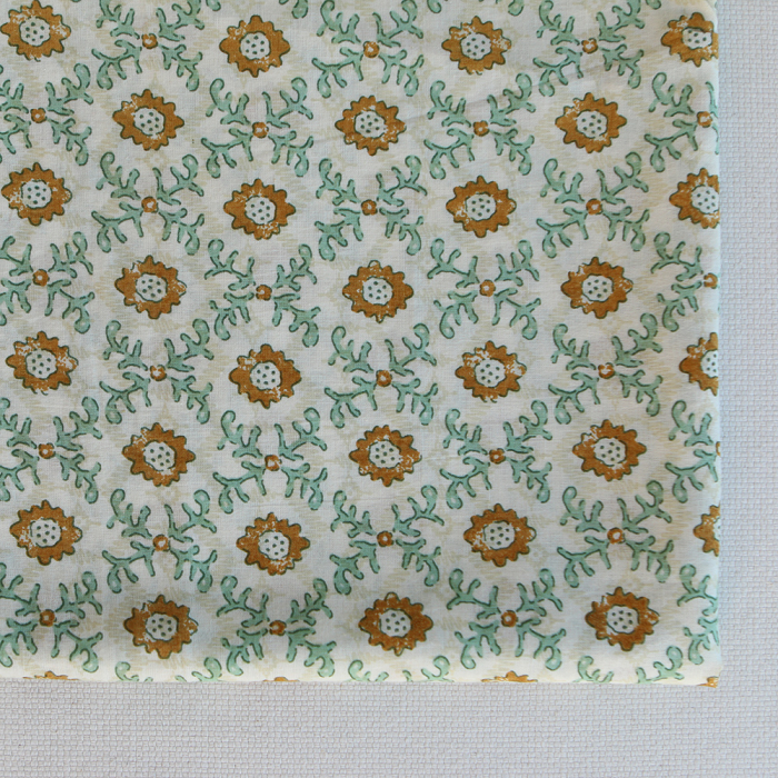 Jivan B - Tissu indien coton hand block traditionnel