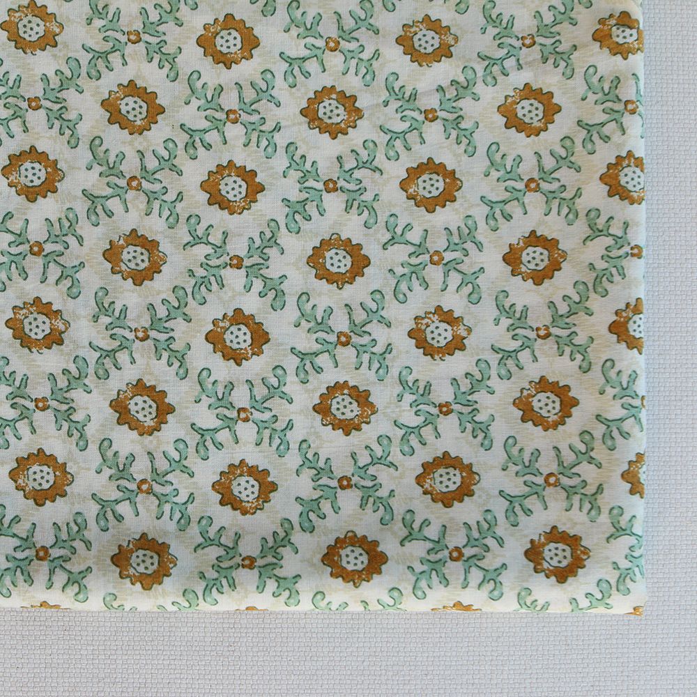 Jivan B - Tissu indien coton hand block traditionnel