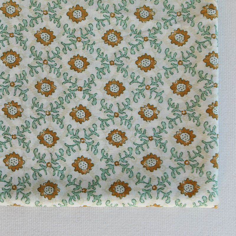 Jivan B - Tissu indien coton hand block traditionnel