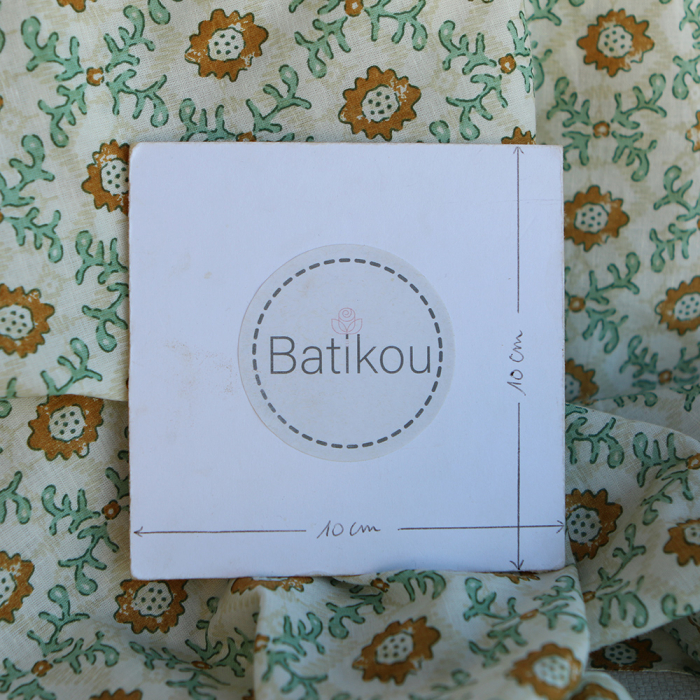 Jivan B - Tissu indien coton hand block traditionnel