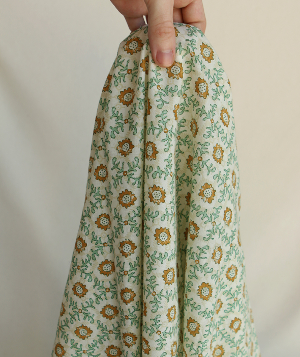 Jivan B - Tissu indien coton hand block traditionnel