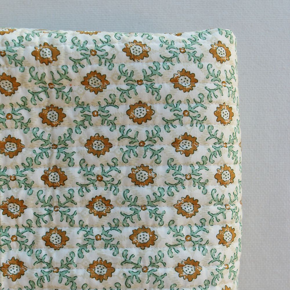 Jivan - Tissu indien matelassé double face coton hand block largeur 100cm