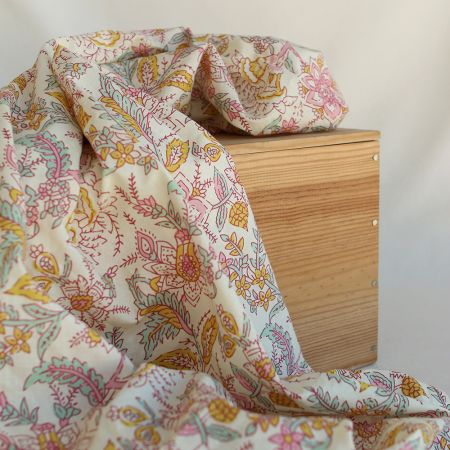 Naveen - Tissu indien coton hand block traditionnel Naveen - Tissu indien coton hand block traditionnel