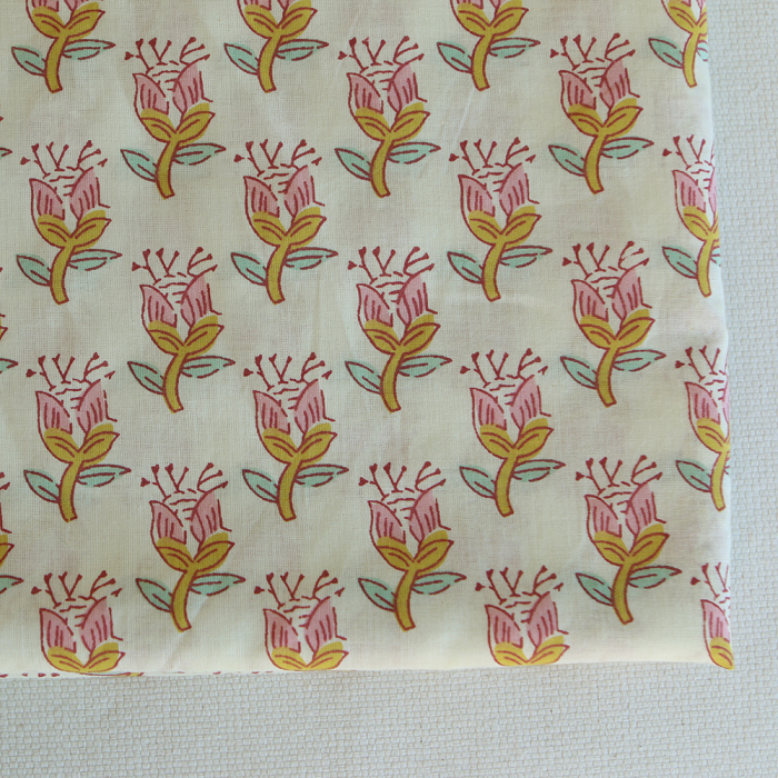 Naveen B - Tissu indien coton hand block traditionnel