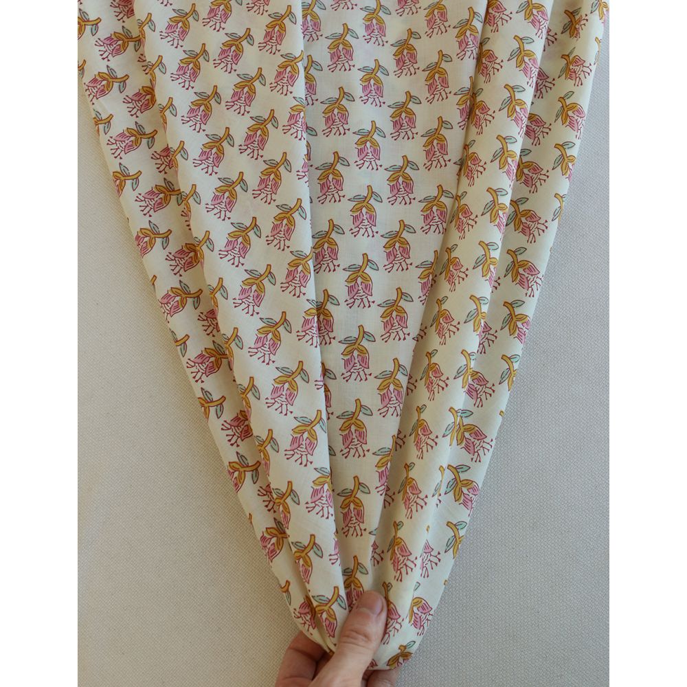 Naveen B - Tissu indien coton hand block traditionnel