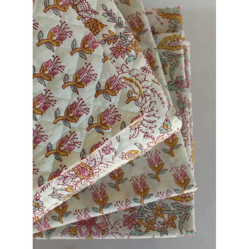 Naveen B - Tissu indien coton hand block traditionnel