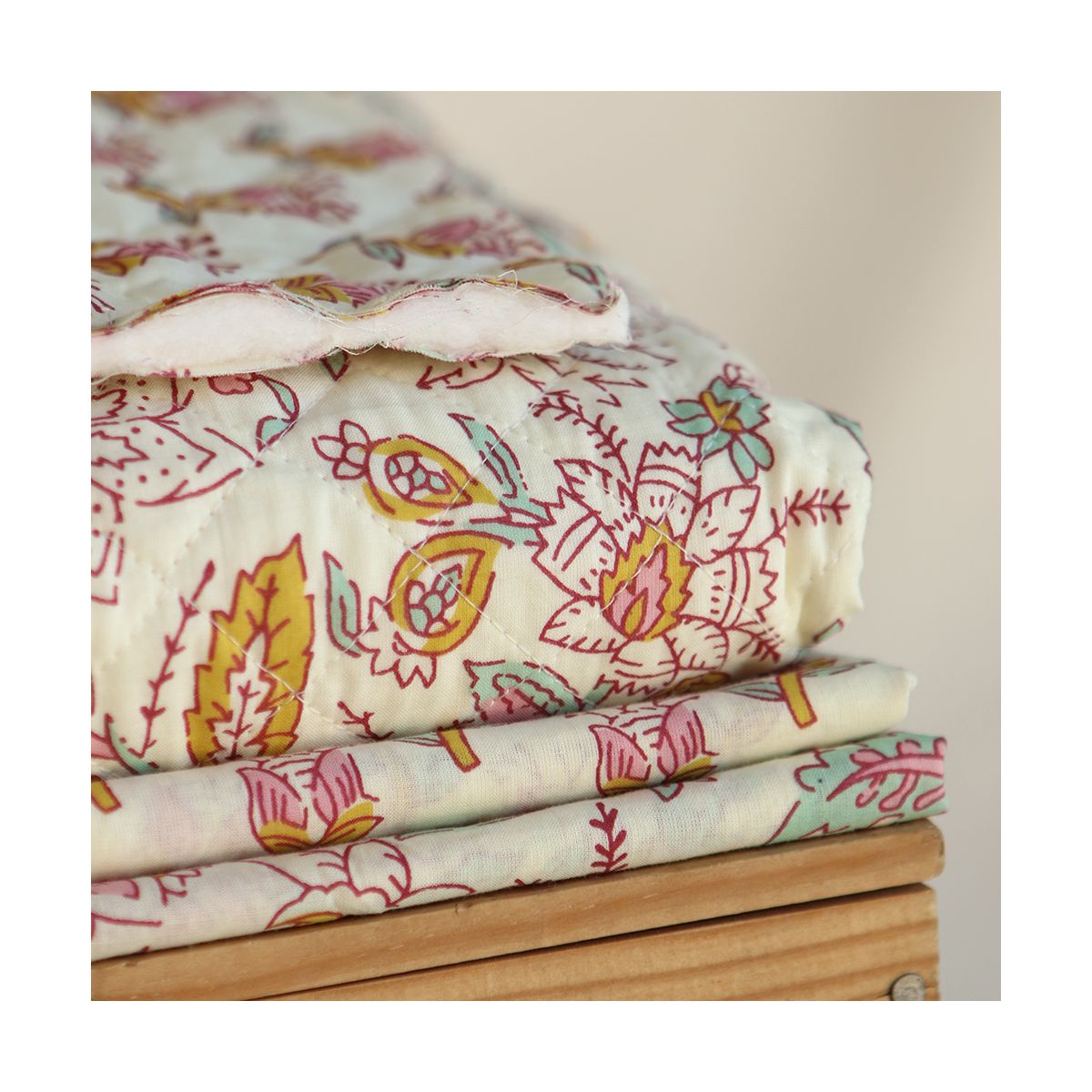 Naveen B - Tissu indien coton hand block traditionnel Naveen B - Tissu indien coton hand block traditionnel