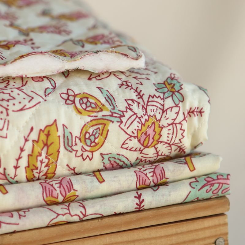 Naveen B - Tissu indien coton hand block traditionnel