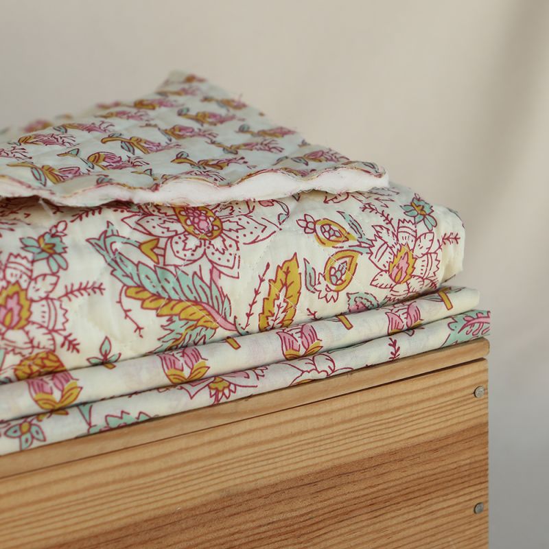 Naveen B - Tissu indien coton hand block traditionnel