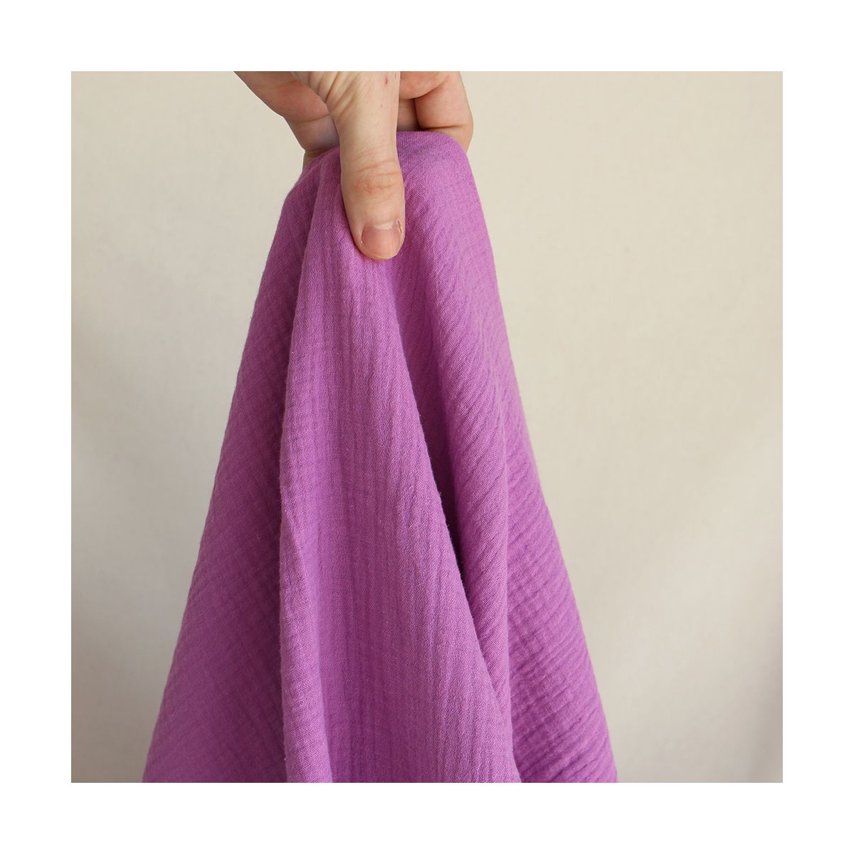 Double gaze de coton BIO unie bougainvillier Double gaze de coton BIO unie bougainvillier