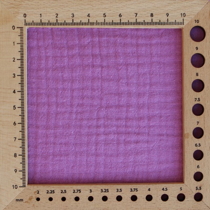 Double gaze de coton BIO unie bougainvillier