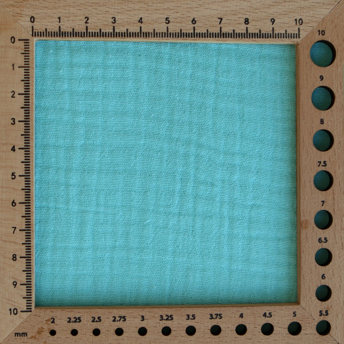 Double gaze de coton BIO unie menthe glaciale