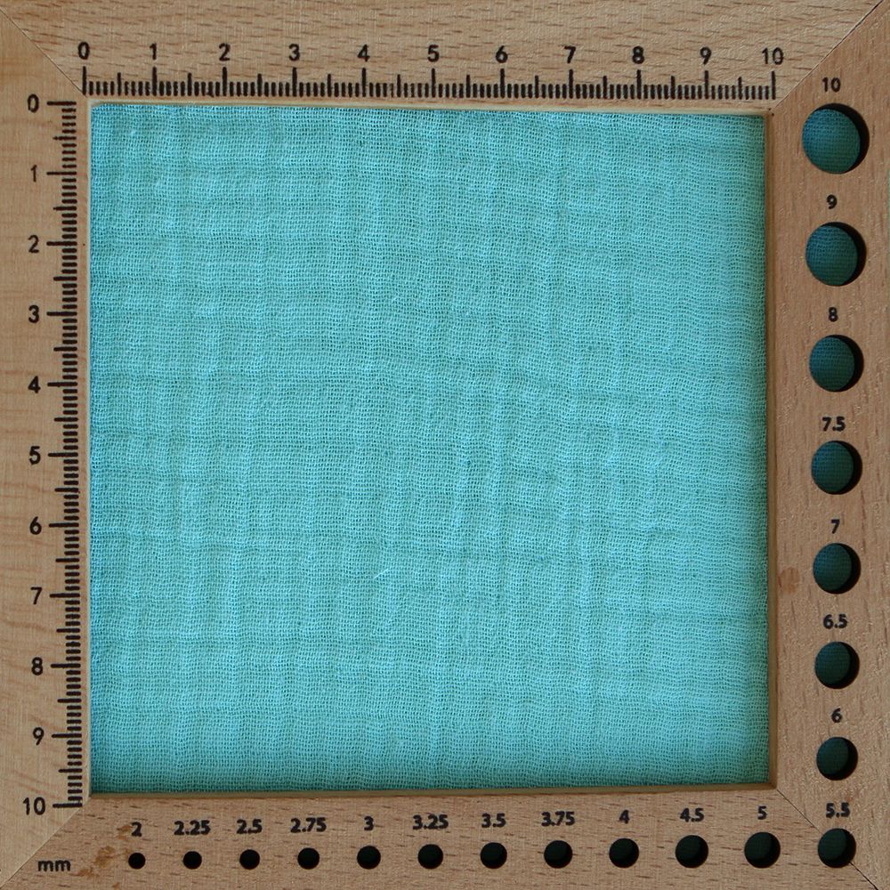 Double gaze de coton BIO unie menthe glaciale