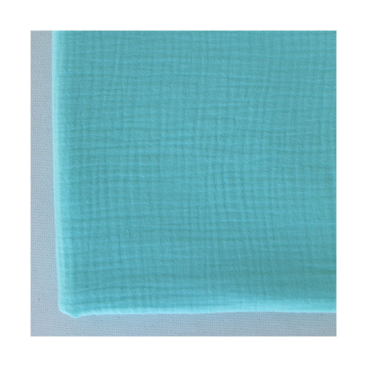Double gaze de coton BIO unie menthe glaciale Double gaze de coton BIO unie menthe glaciale