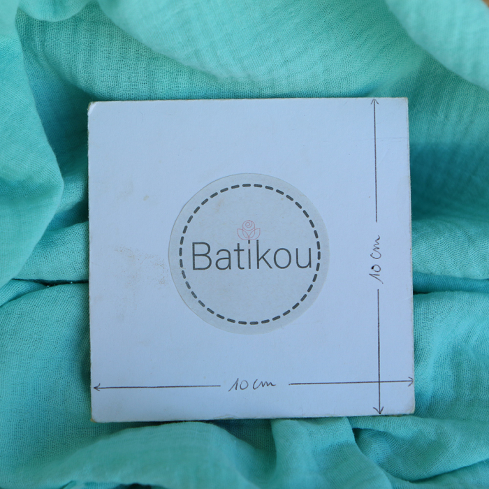 Double gaze de coton BIO unie menthe glaciale