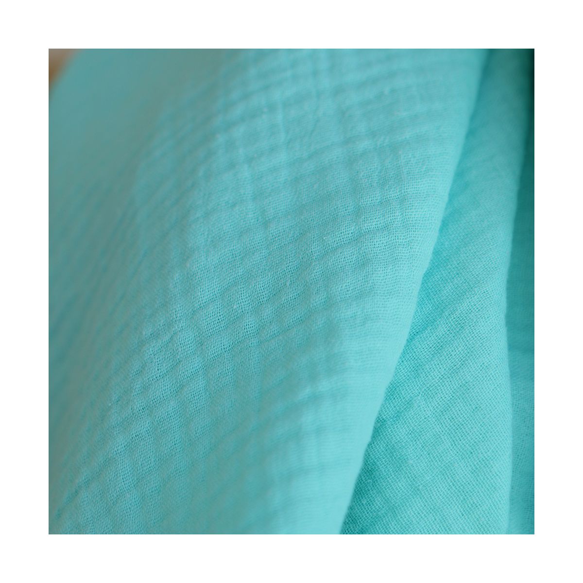 Double gaze de coton BIO unie menthe glaciale Double gaze de coton BIO unie menthe glaciale
