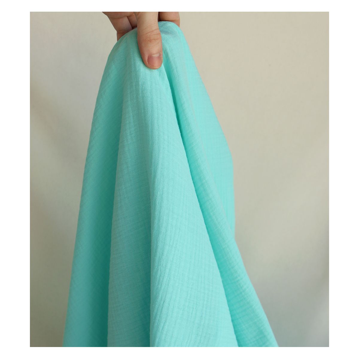 Double gaze de coton BIO unie menthe glaciale Double gaze de coton BIO unie menthe glaciale