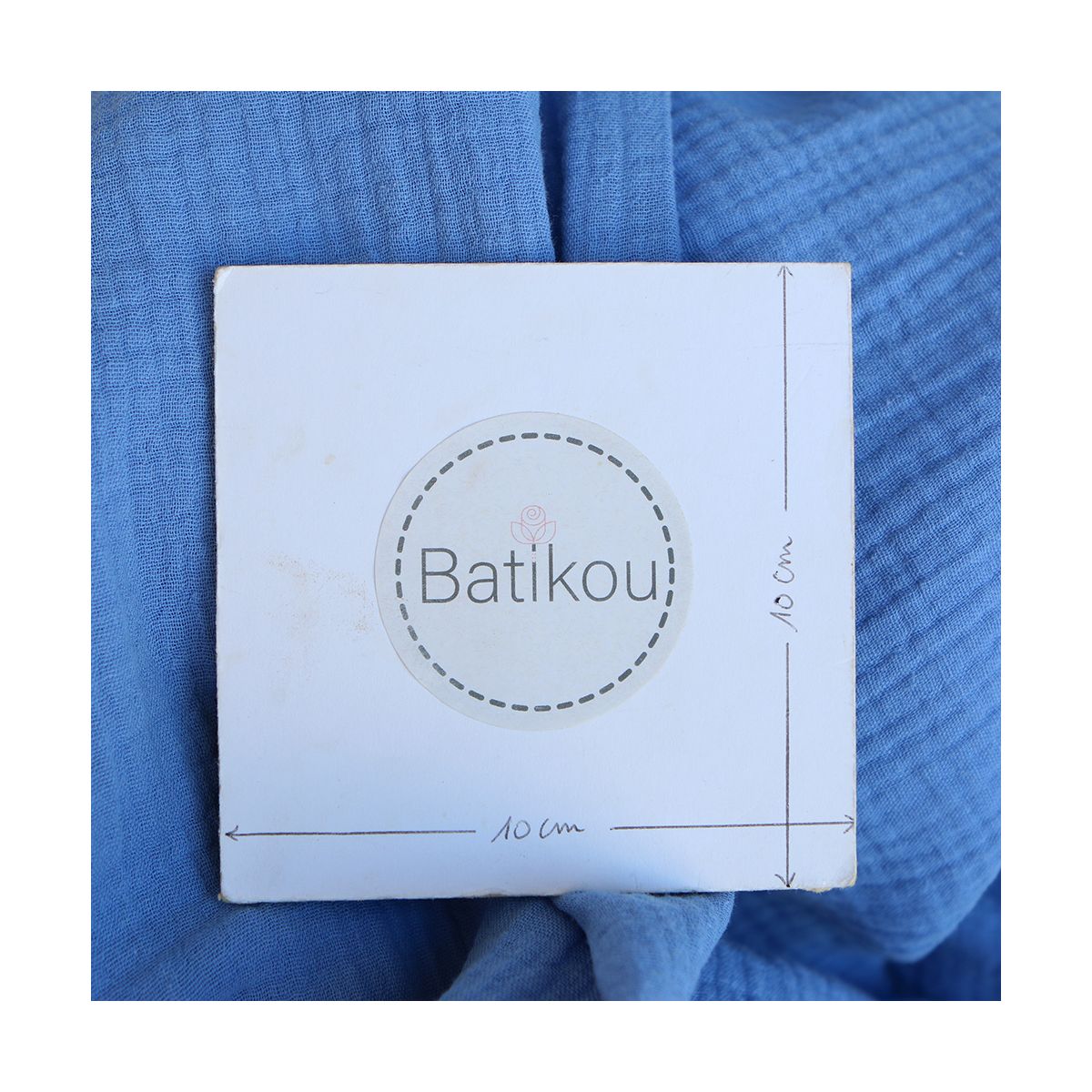 Double gaze de coton BIO unie bleuet Double gaze de coton BIO unie bleuet