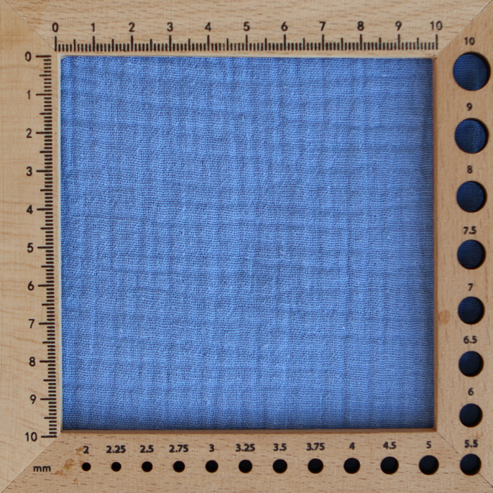 Double gaze de coton BIO unie bleuet