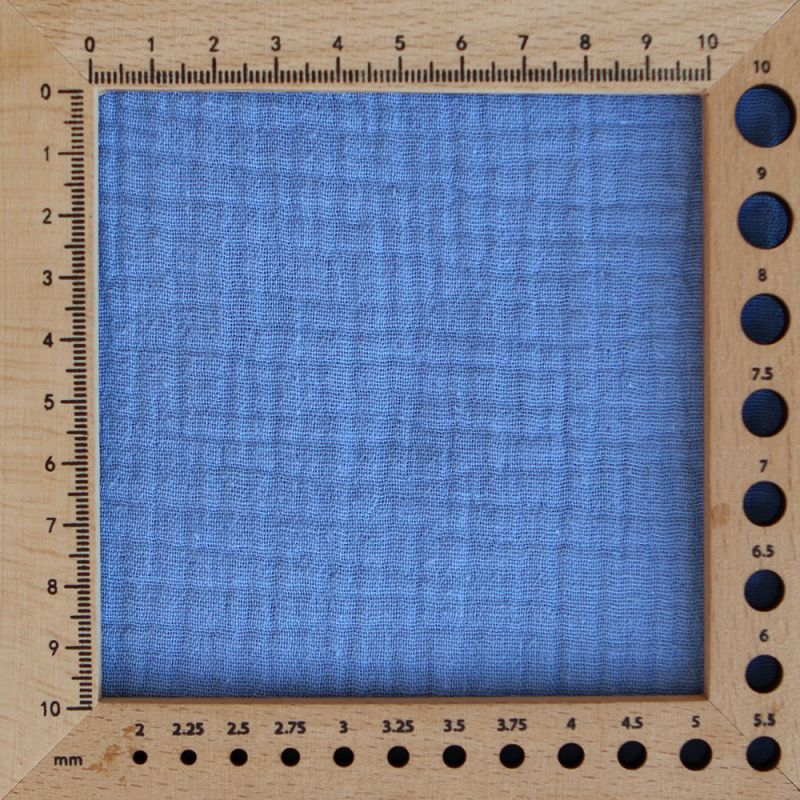 Double gaze de coton BIO unie bleuet