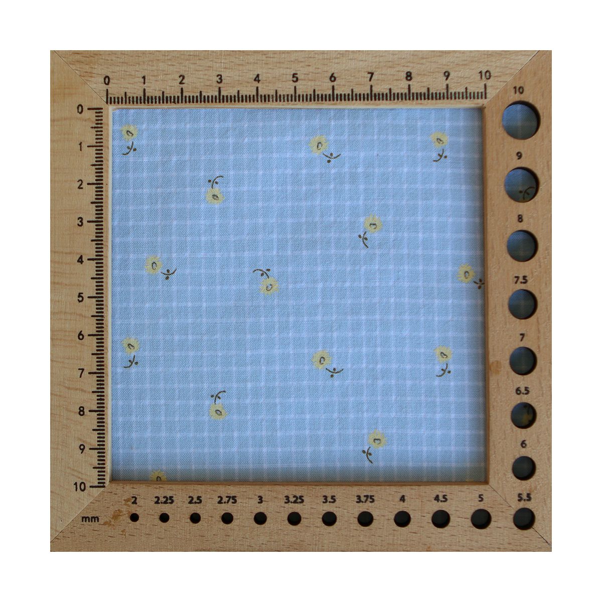 Seersucker quadrillage fin minis fleurs fond bleu Seersucker quadrillage fin minis fleurs fond bleu