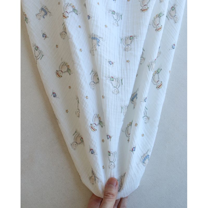 Barry - Double gaze de coton motif ourson à la plage