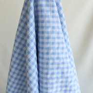 Seersucker / Coton gaufré vichy 6mm bleuet