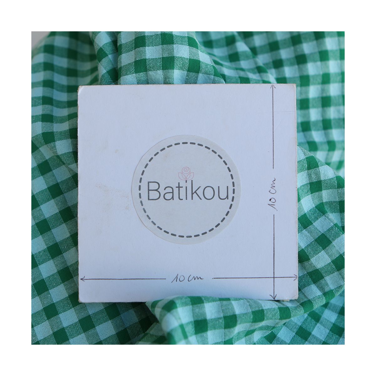 Seersucker / Coton gaufré vichy 6mm diabolo menthe Seersucker / Coton gaufré vichy 6mm diabolo menthe