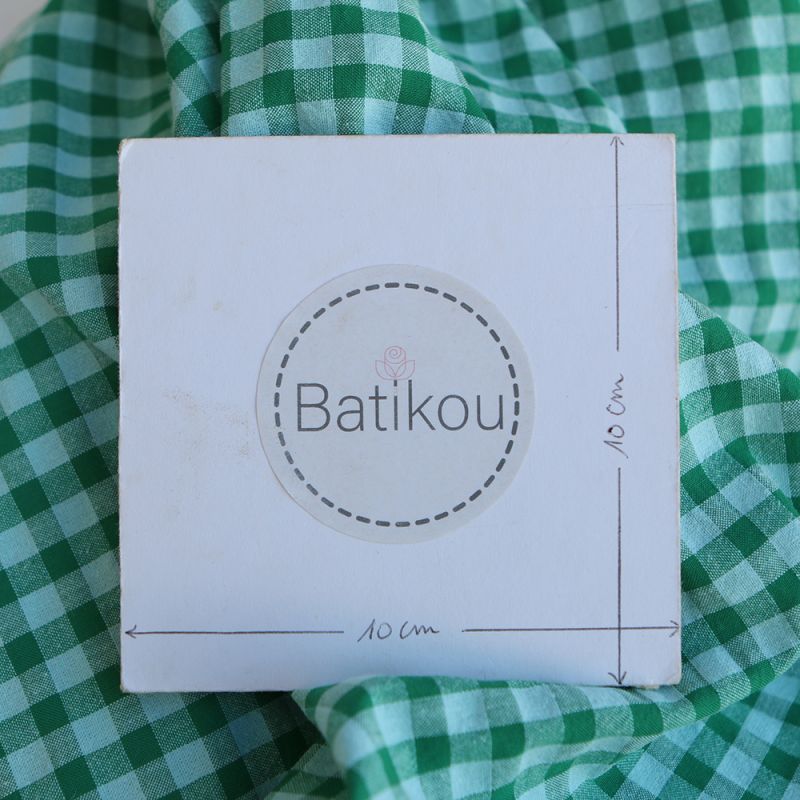Seersucker / Coton gaufré vichy 6mm diabolo menthe