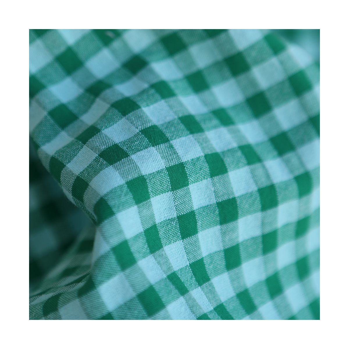Seersucker / Coton gaufré vichy 6mm diabolo menthe Seersucker / Coton gaufré vichy 6mm diabolo menthe