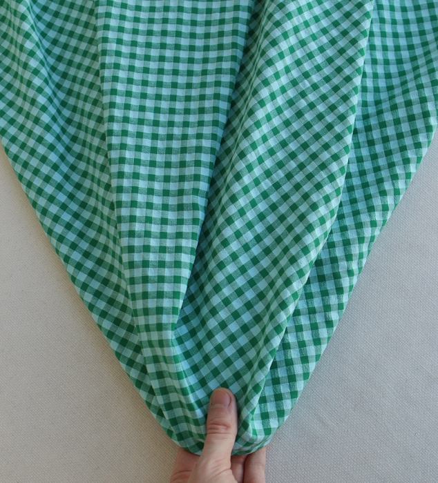 Seersucker / Coton gaufré vichy 6mm diabolo menthe