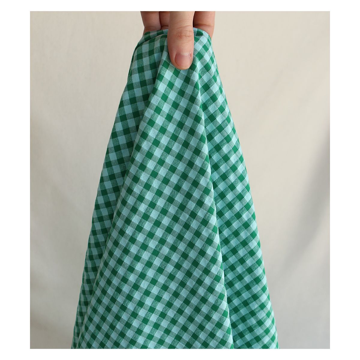 Seersucker / Coton gaufré vichy 6mm diabolo menthe Seersucker / Coton gaufré vichy 6mm diabolo menthe